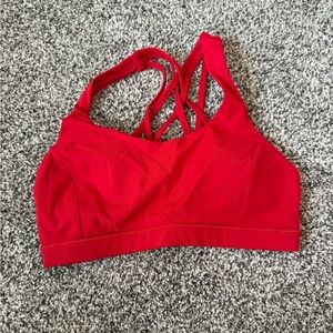 Lululemon sports bra. Red energy